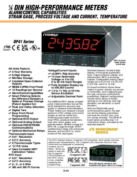 Thumbnail of document Data Sheet - DP41-E 1/8 DIN High Performance Temp, Process & Strain Meter